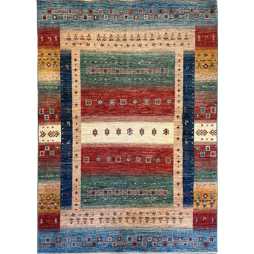 Hand-Woven Afghan Tribal Wool Rug (150x210 cm)