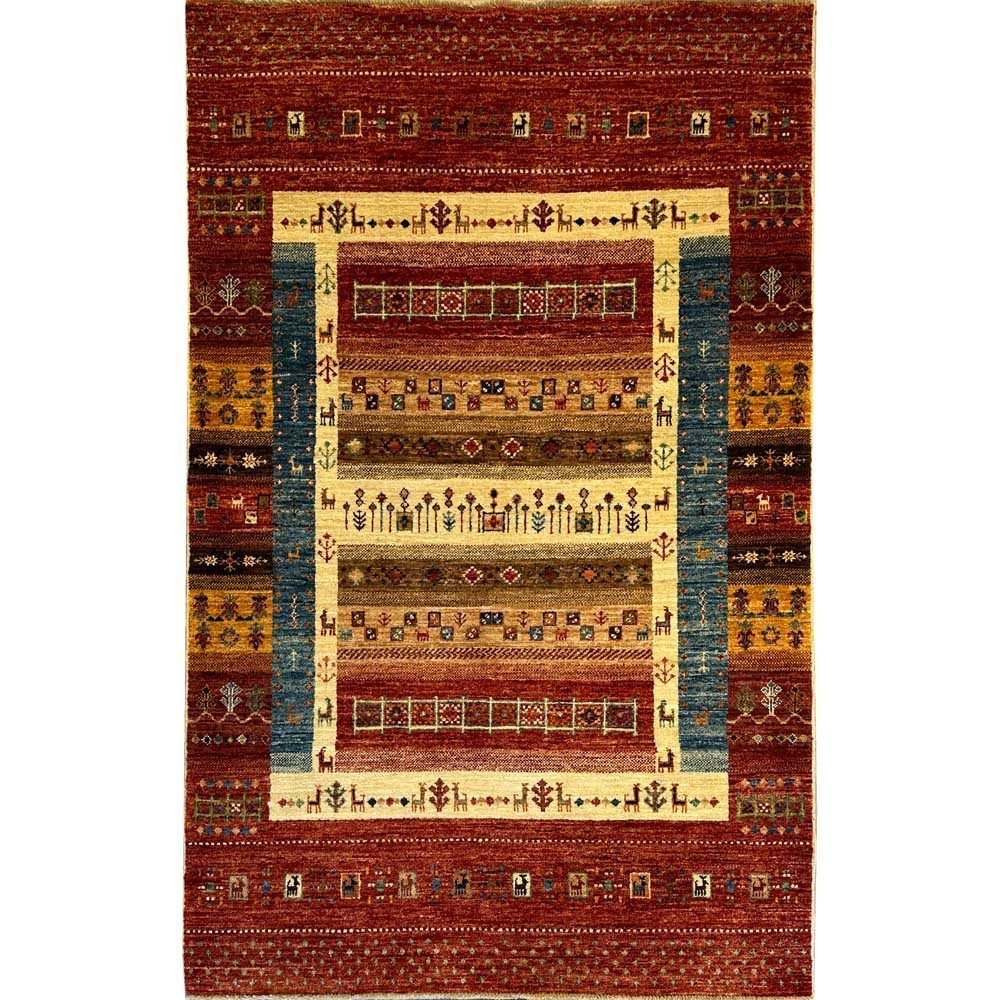 Hand-Woven Afghan Tribal Wool Rug (120x185 cm)