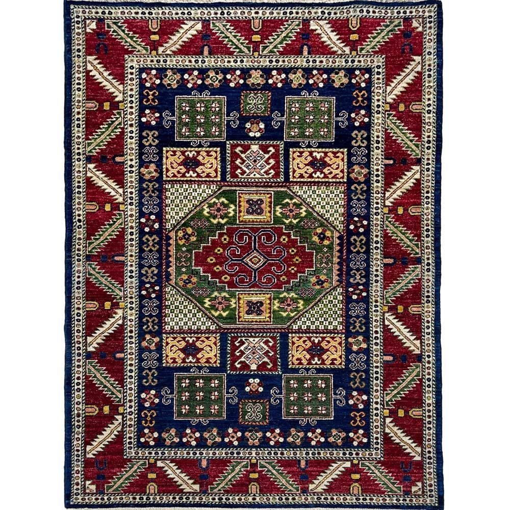 Hand-Woven Afghan Tribal Wool Rug (120x180 cm)