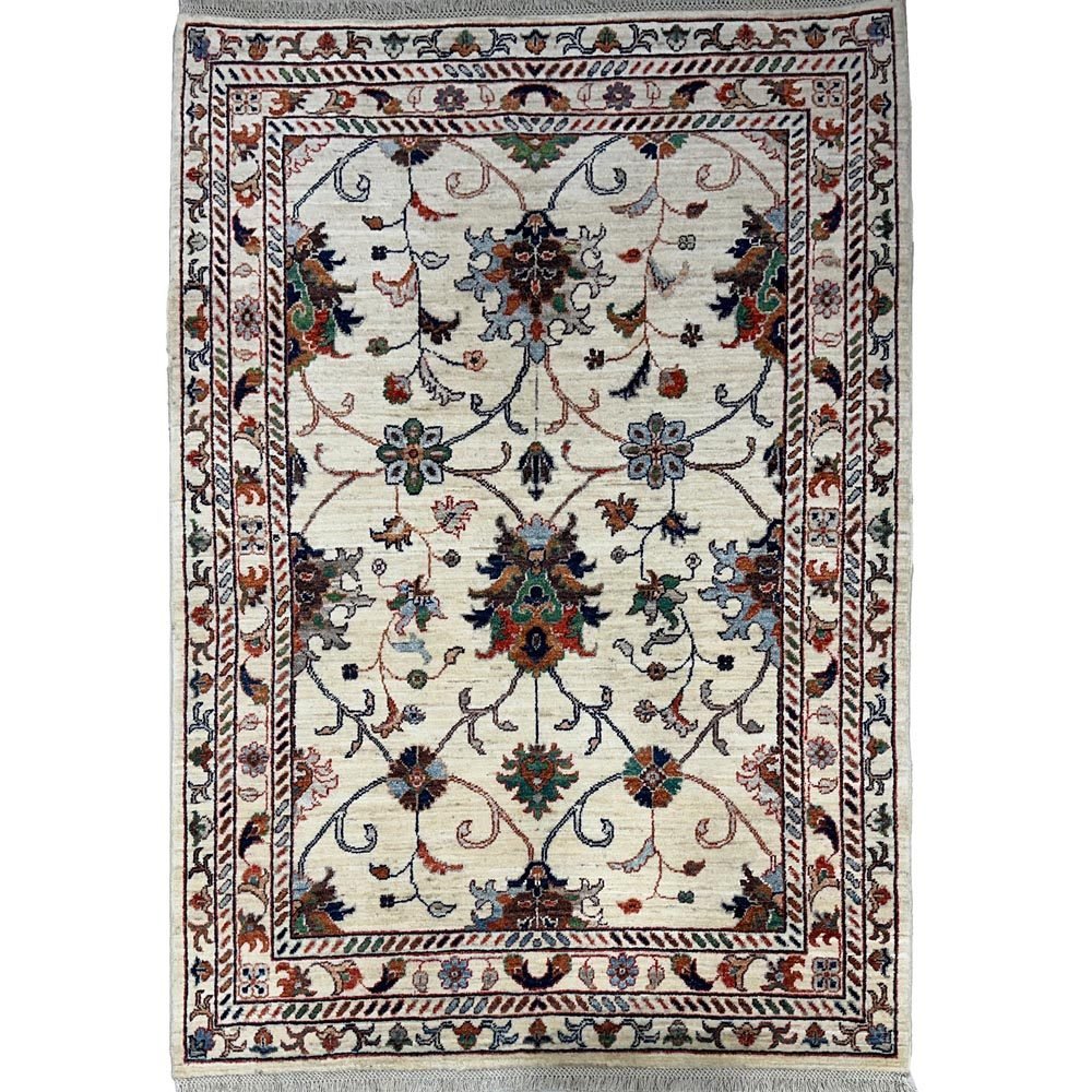 Hand-Woven Afghan Sultani Wool Rug (130x170 cm)