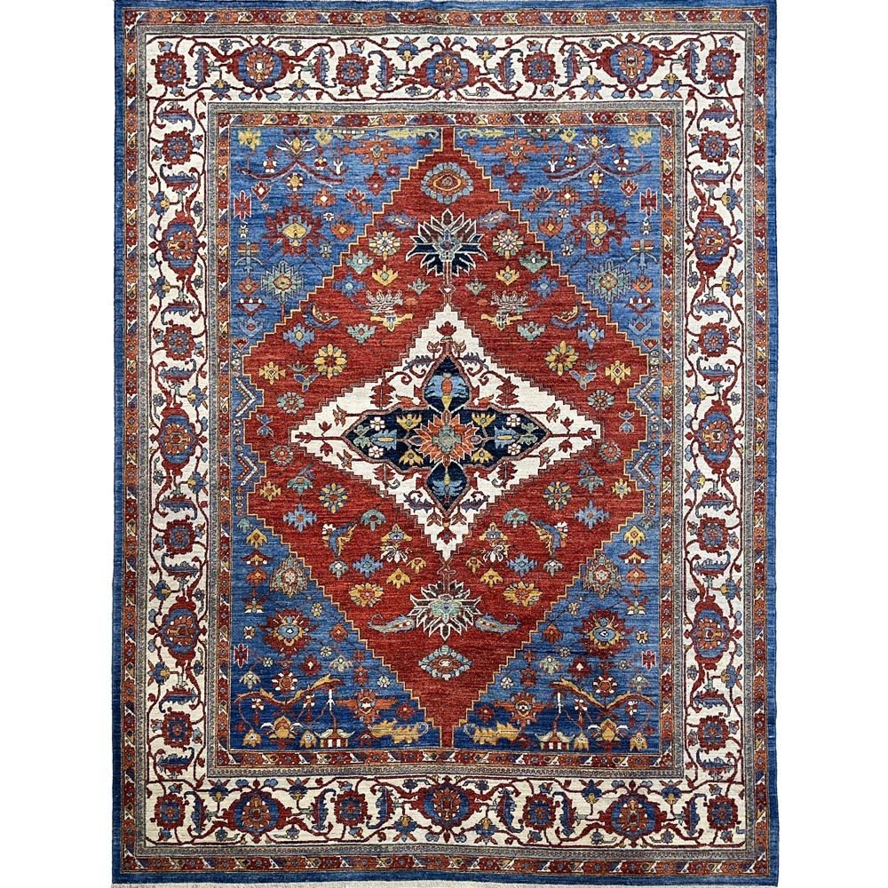 Hand-Woven Serapi Persian Medallion Wool Rug (240x300 cm)