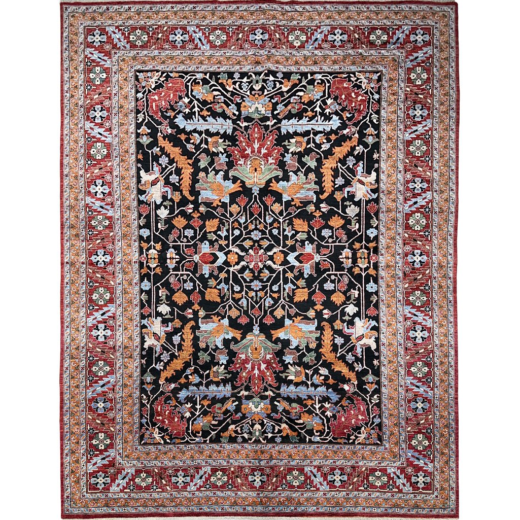 Tapis persan Heriz en laine, tissé à la main (310 x 410 cm)