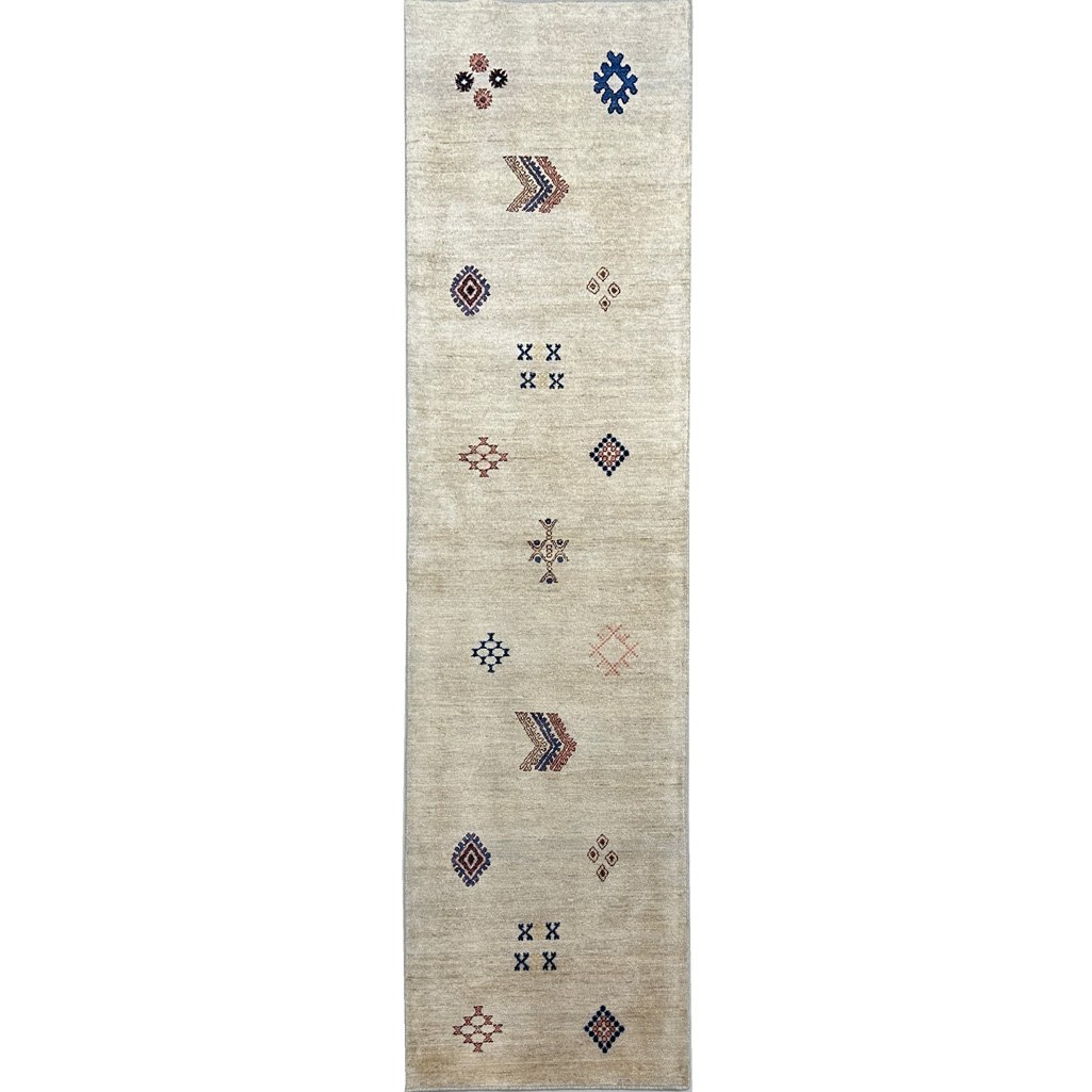 Hand-Woven Modern Wool Runner Rug (80x290 cm)