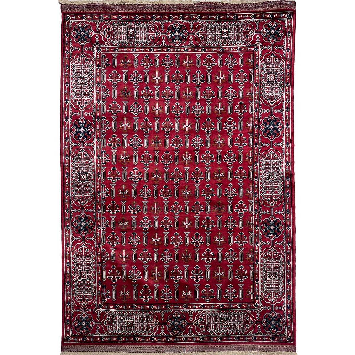 Tapis afghan en laine de Bourgogne tissé à la main (170 x 240 cm)