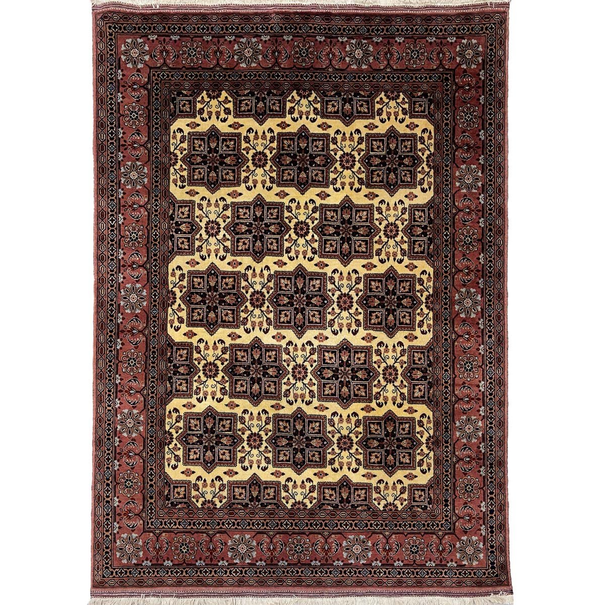 Tapis afghan Bilicik en laine finement tissé à la main (150 x 200 cm)