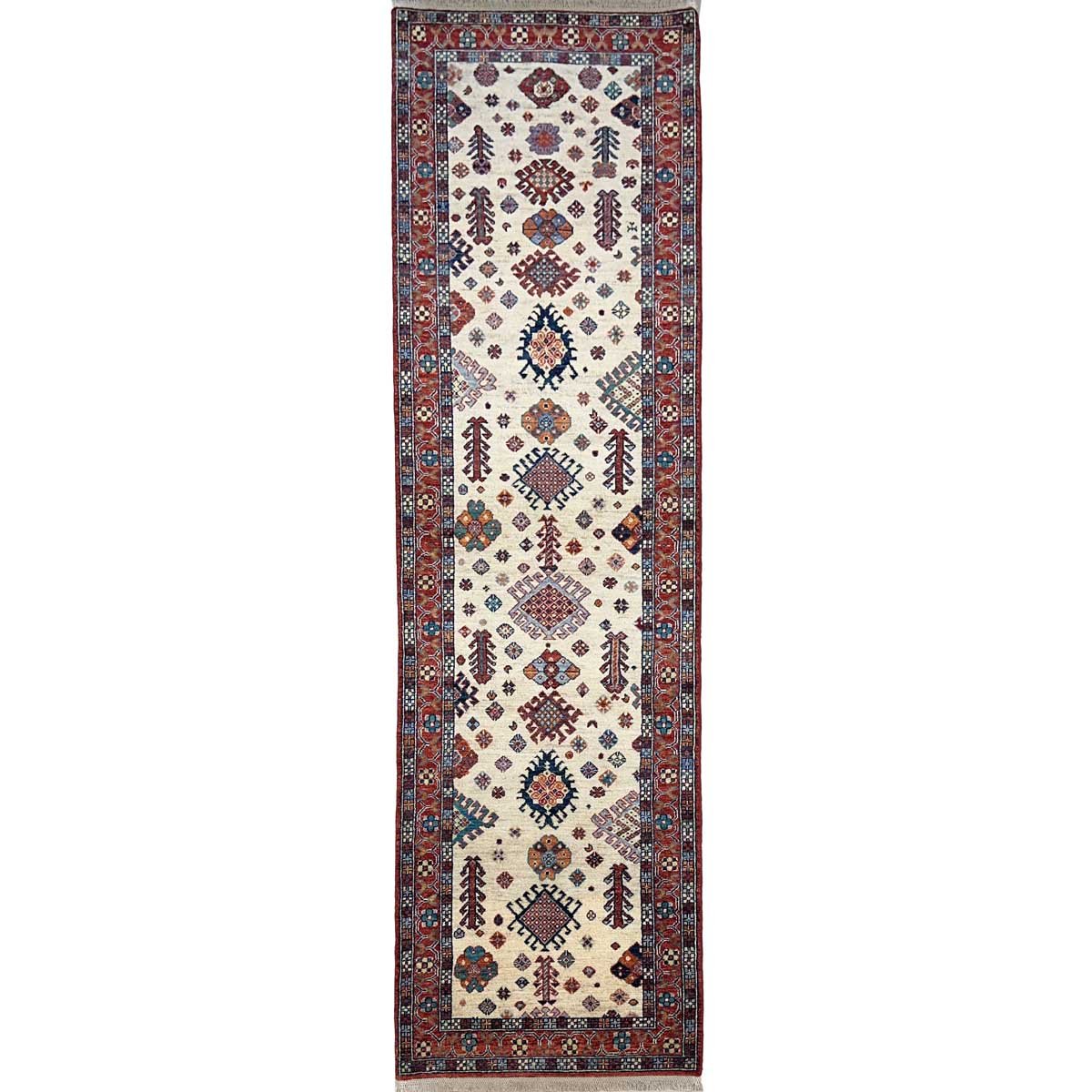 Hand-Woven Qashqai Persian Wool Runner Rug (85x300 cm)