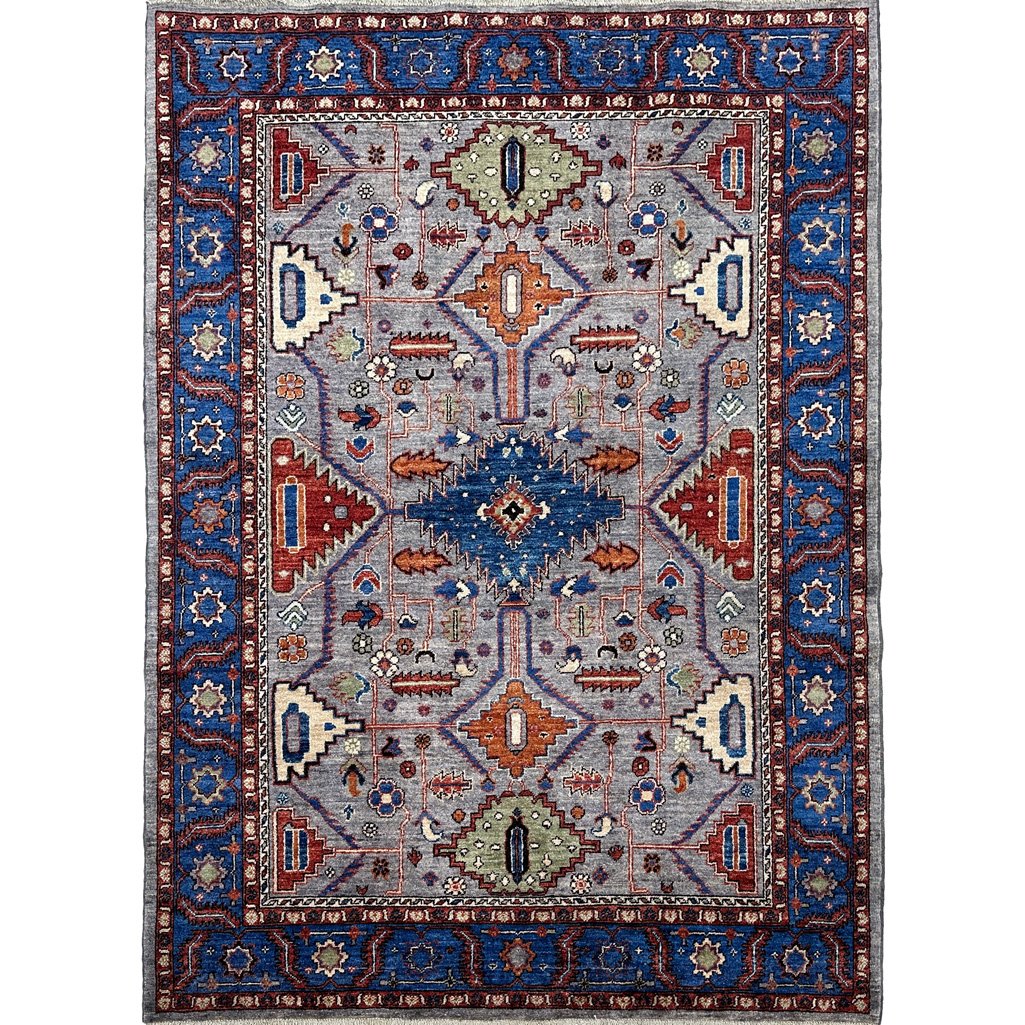 Hand-Woven Oushak Natural Wool Rug (160x220 cm)