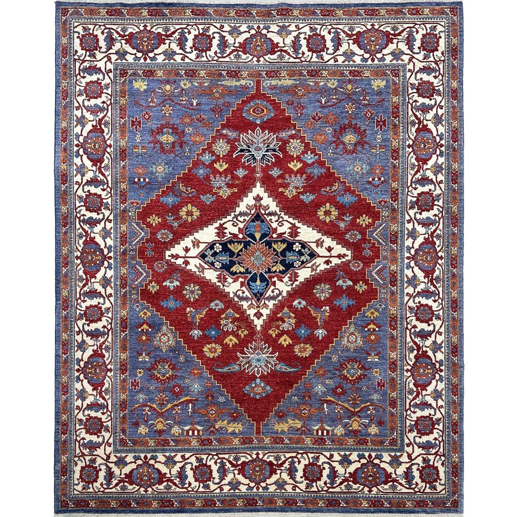 Hand-Woven Serapi Persian Medallion Wool Rug (245x300 cm)
