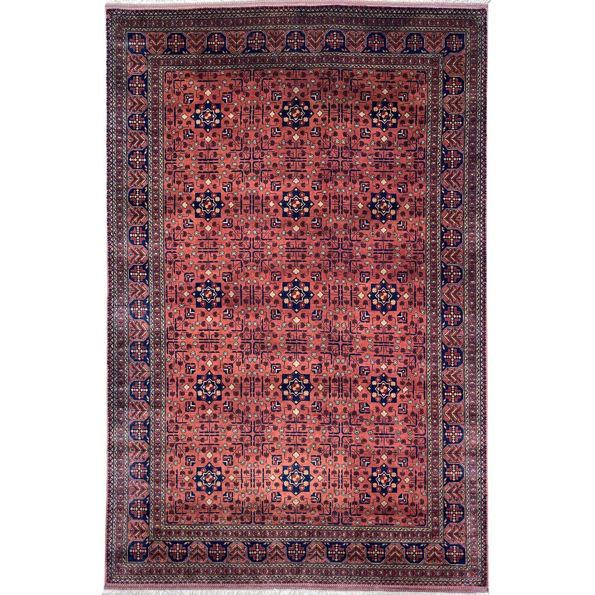 Tapis afghan en laine « Khal Mohammadi » tissé à la main (200 x 290 cm)