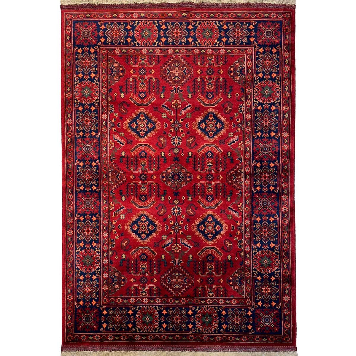 Tapis afghan en laine « Khal Mohammadi » tissé à la main (125 x 180 cm)