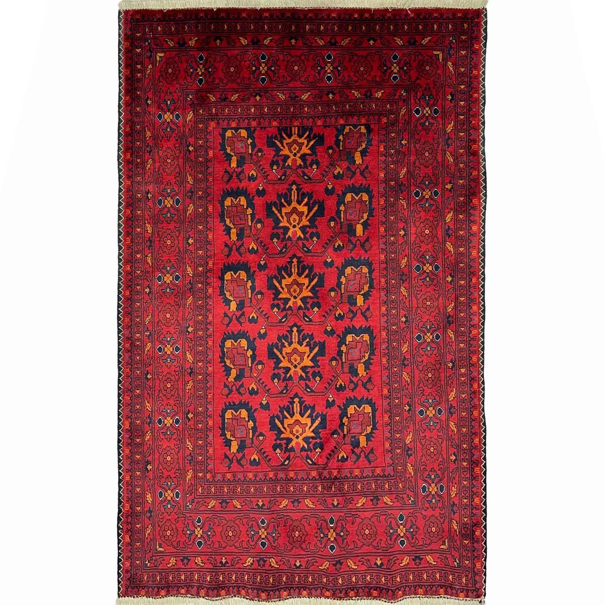 Hand-Woven Afghan Bilicik Finely Woven Wool Rug (100x150 cm)