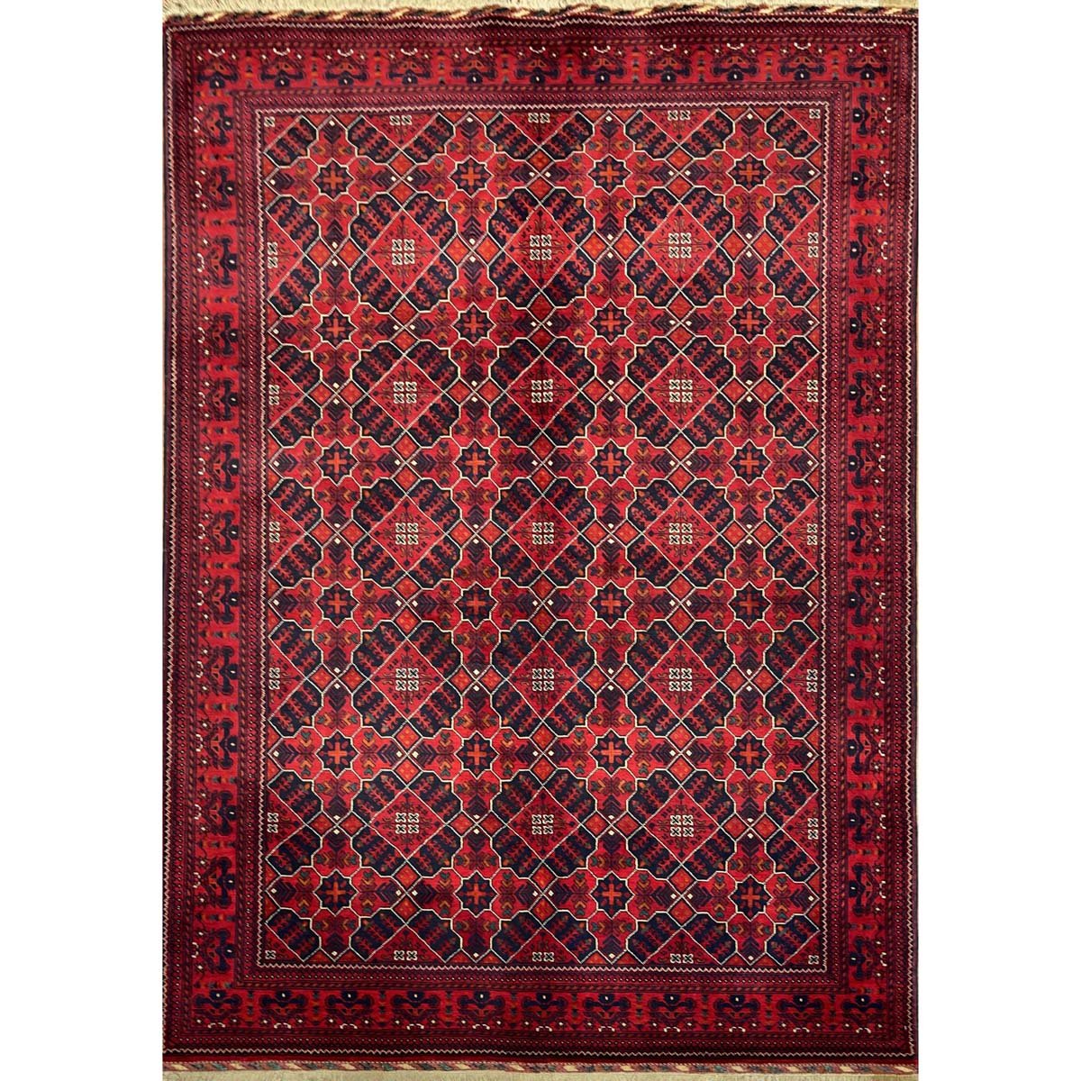 Tapis afghan Bilicik en laine finement tissé à la main (150 x 205 cm)