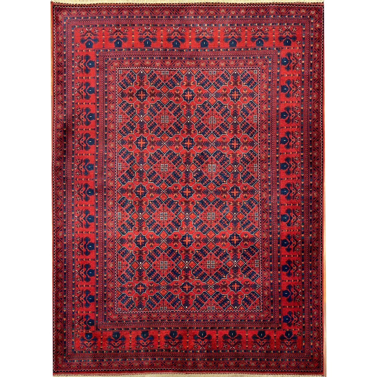 Tapis afghan Bilicik en laine finement tissé à la main (150 x 200 cm)