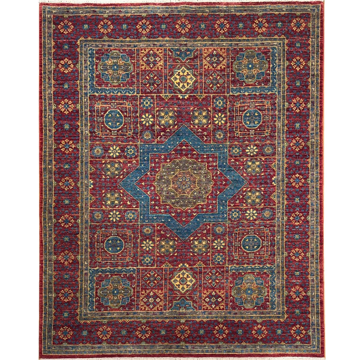Tapis en laine mamelouk tissé à la main (160 x 200 cm)