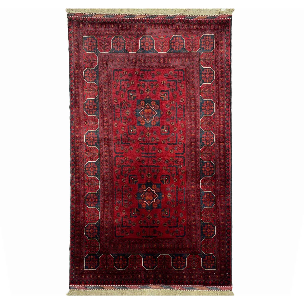 Hand-Woven Afghan Bilicik Finely Woven Wool Rug (80x120 cm)