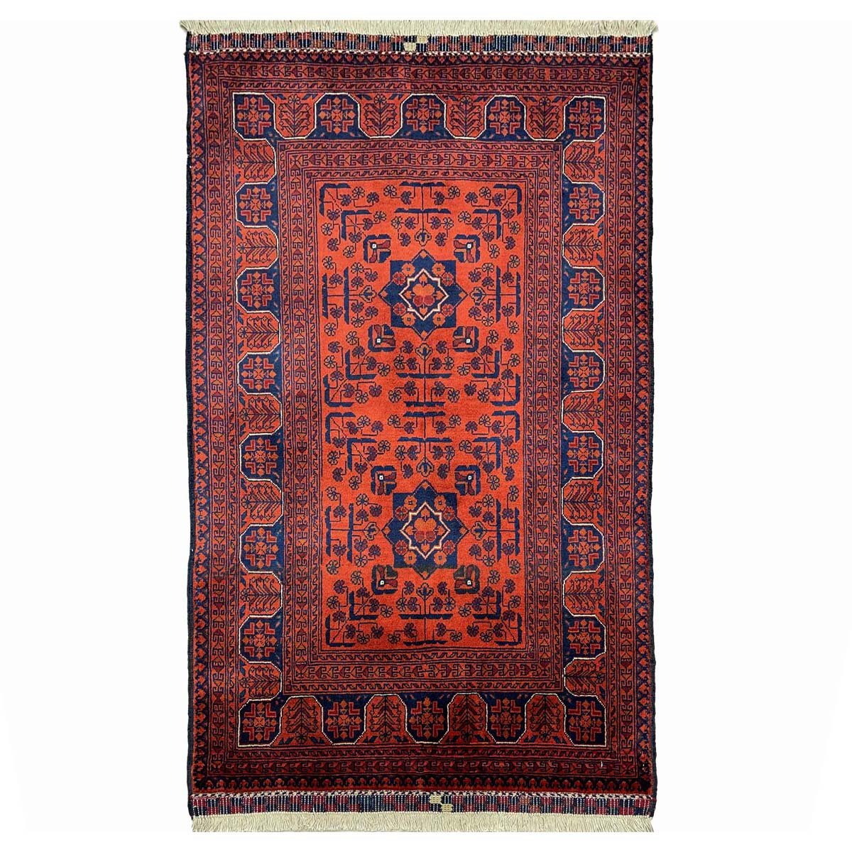 Hand-Woven Afghan Bilicik Finely Woven Wool Rug (80x120 cm)