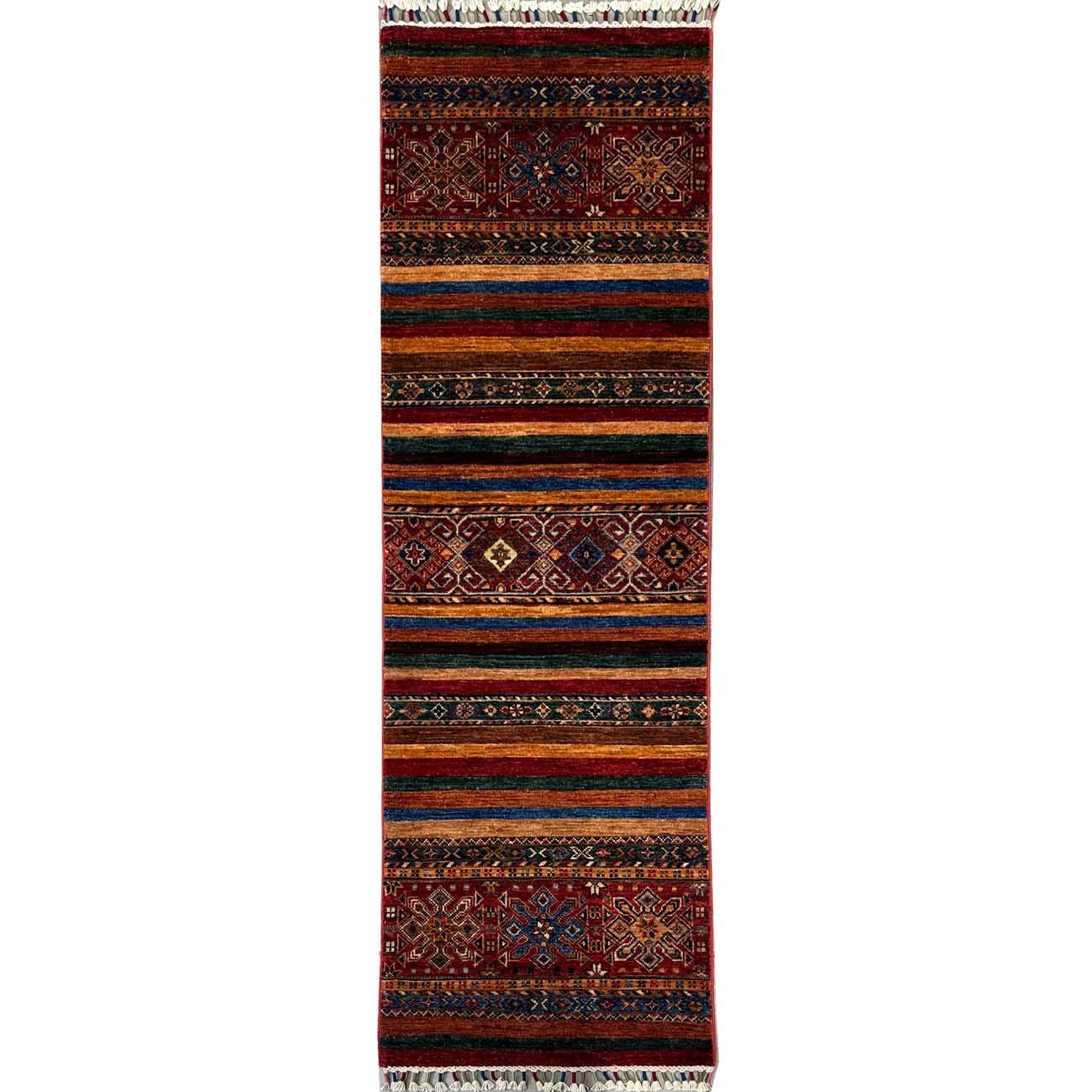 Tapis de passage tribal en laine Khorjin tissé à la main (60 x 190 cm)