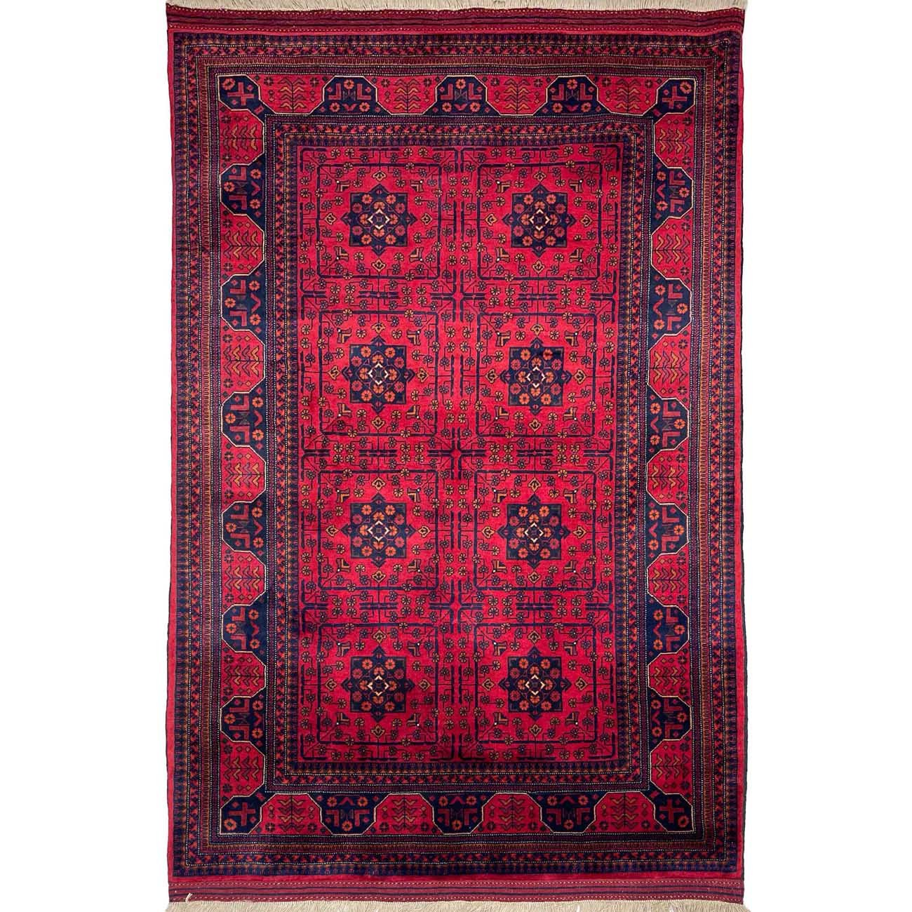 Hand-Woven Afghan Bilicik Finely Woven Wool Rug (125x185 cm)
