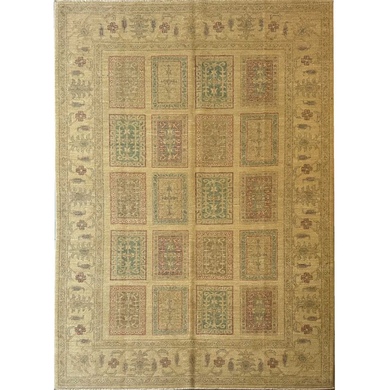 Tapis en laine Oushak de style Bakhtiari, tissé à la main (170 x 230 cm)