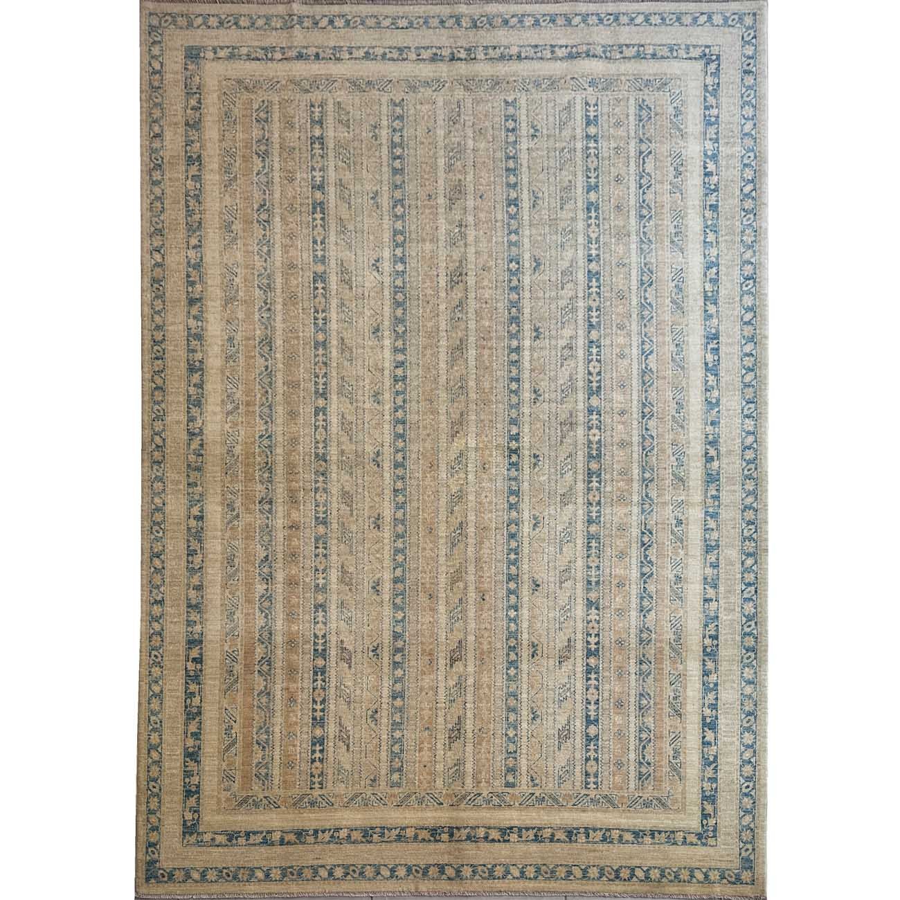 Châle tissé à la main, tapis en laine Oushak (200 x 295 cm)