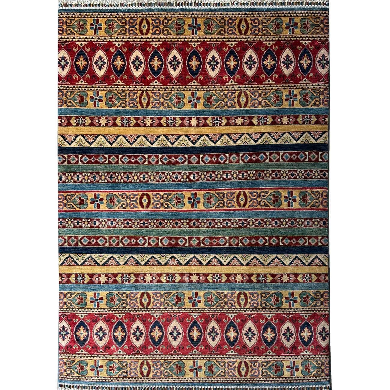 Tapis tribal bohème en laine tissé à la main (150 x 200 cm)