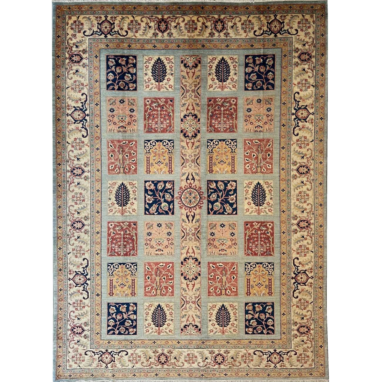 Tapis tribal en laine Bakhtiari tissé à la main (210 x 290 cm)