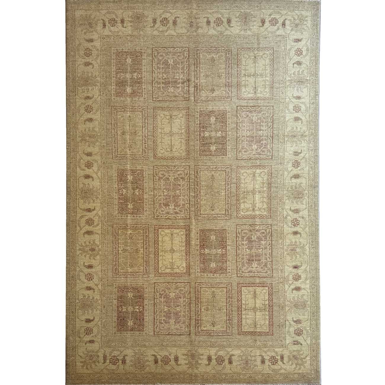 Tapis en laine Oushak Bakhtiari tissé à la main (200 x 300 cm)