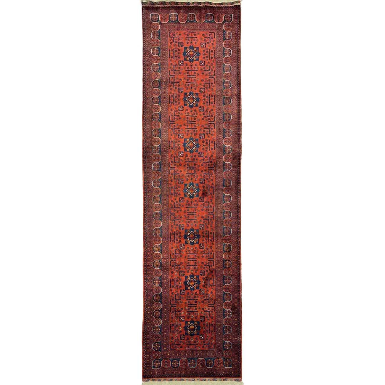 Hand-Woven Bilicik Afghan Wool Runner Rug (80x300 cm)