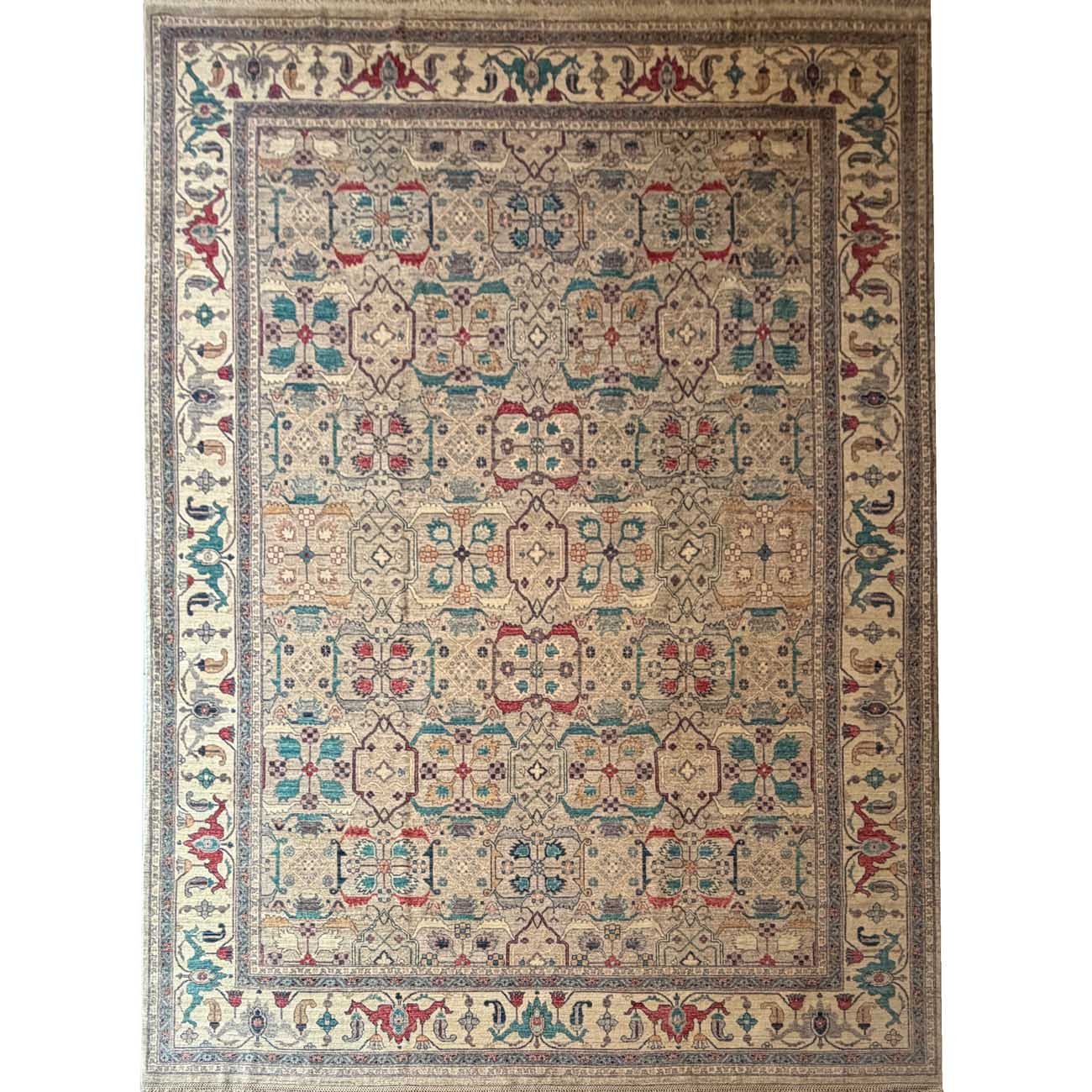 Hand-Woven Oushak Designer Wool Rug (270x365 cm)