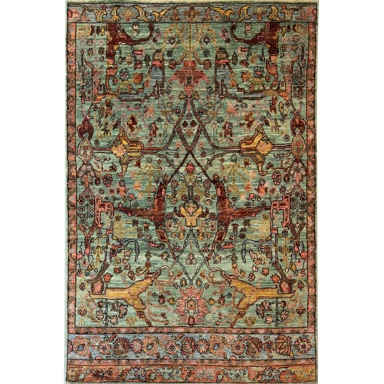 Hand-Woven Oushak Wool Rug (120x180 cm)