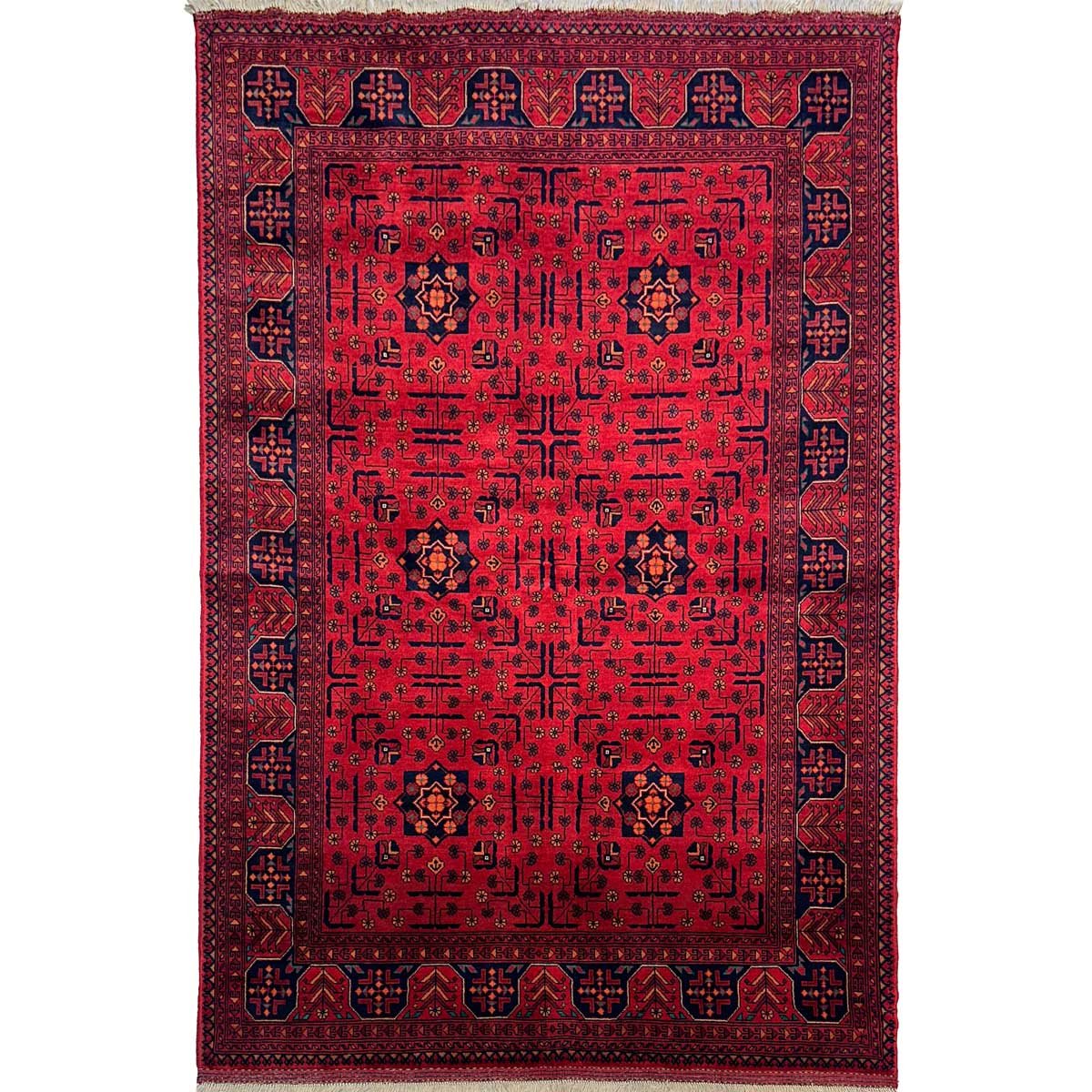 Hand-Woven Afghan Turkmen Wool Rug (150x215 cm)