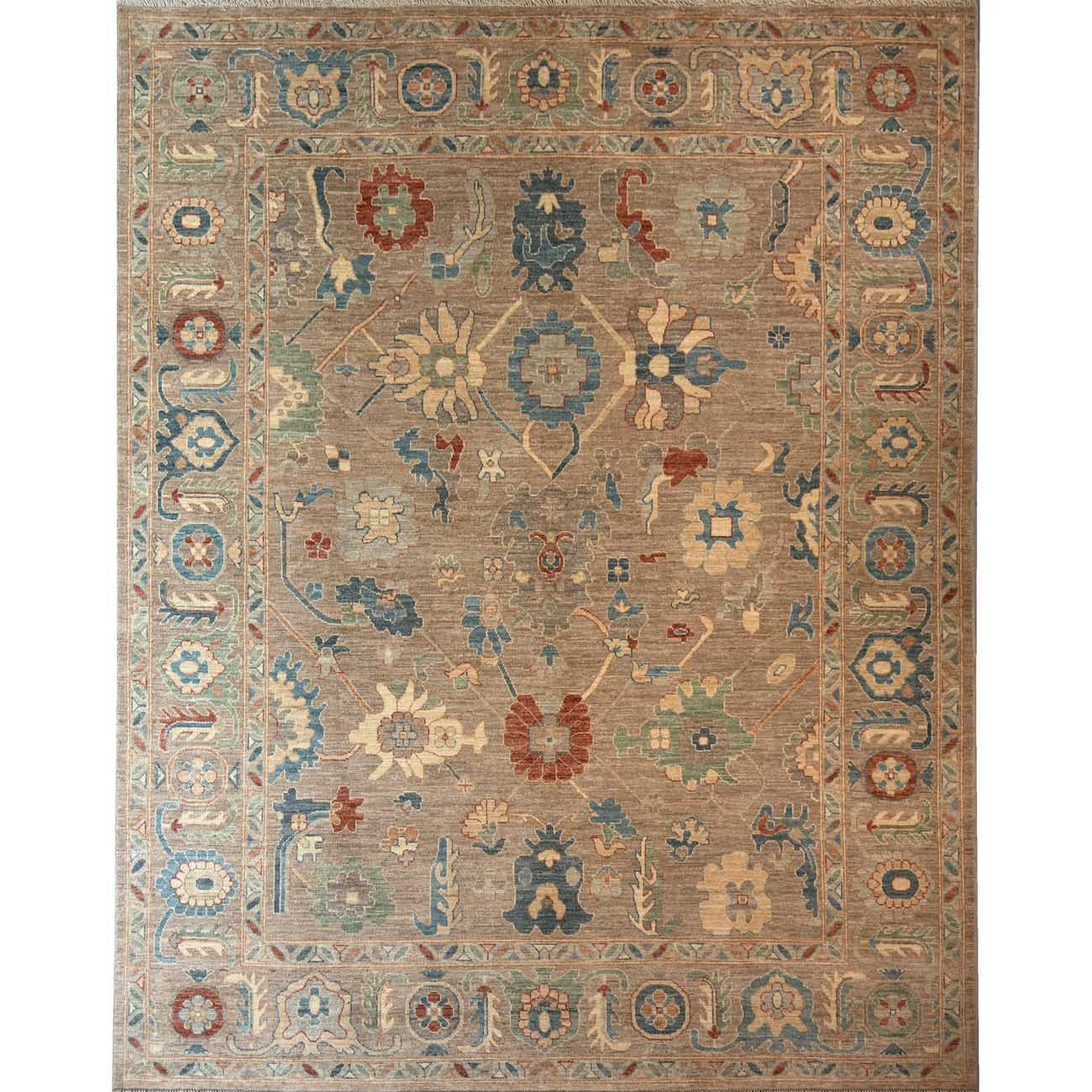 Hand-Woven Oushak Wool Rug (250x305 cm)